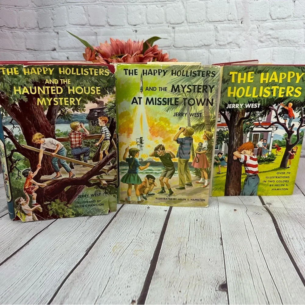 vintage the happy holisters series set of 3 children's books by jerry west 1962